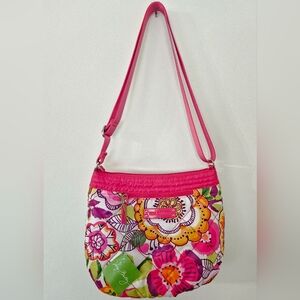 Vera Bradley Pink Clementine Puffy Crossbody Bag